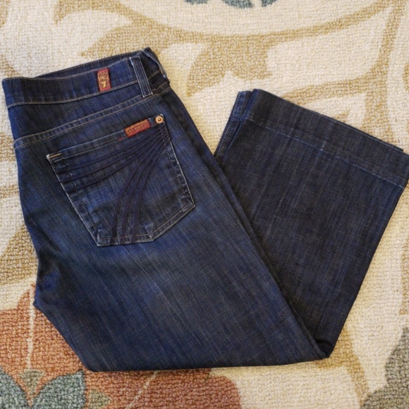 7 for all mankind Dojo crop jeans womens size 28 - Picture 4 of 7